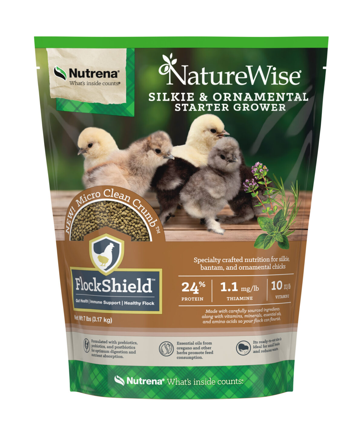 NatureWise Silkie & Ornamental Chick Starter Grower 24% Micro Clean Crumb™